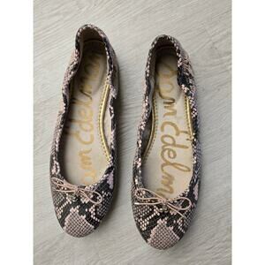 Sam Edelman Felicia Ballet Slippers, Snake Print, Size 9